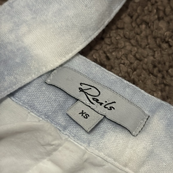 Rails Dress-xs-Cotton-Blue & White-Tie Dye Cloud Vibes-Lined-Two Button Closure - Picture 13 of 15